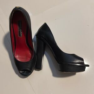 Charles Jourdan Leather Platform Peeptoe Vintage